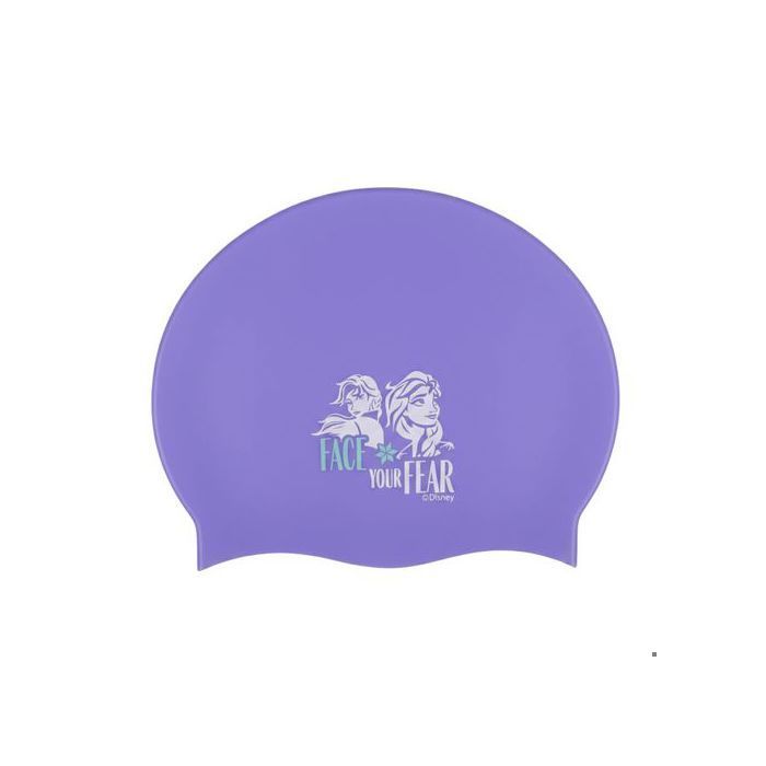 DISNEY Frozen Stretchable Silicone Swimming Cap for Children 3+, One Size Fits All, for Swimming Pool