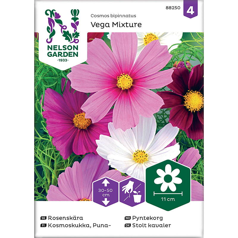 Nelson trädgårdsfrön Prydnadskorg Vega mix