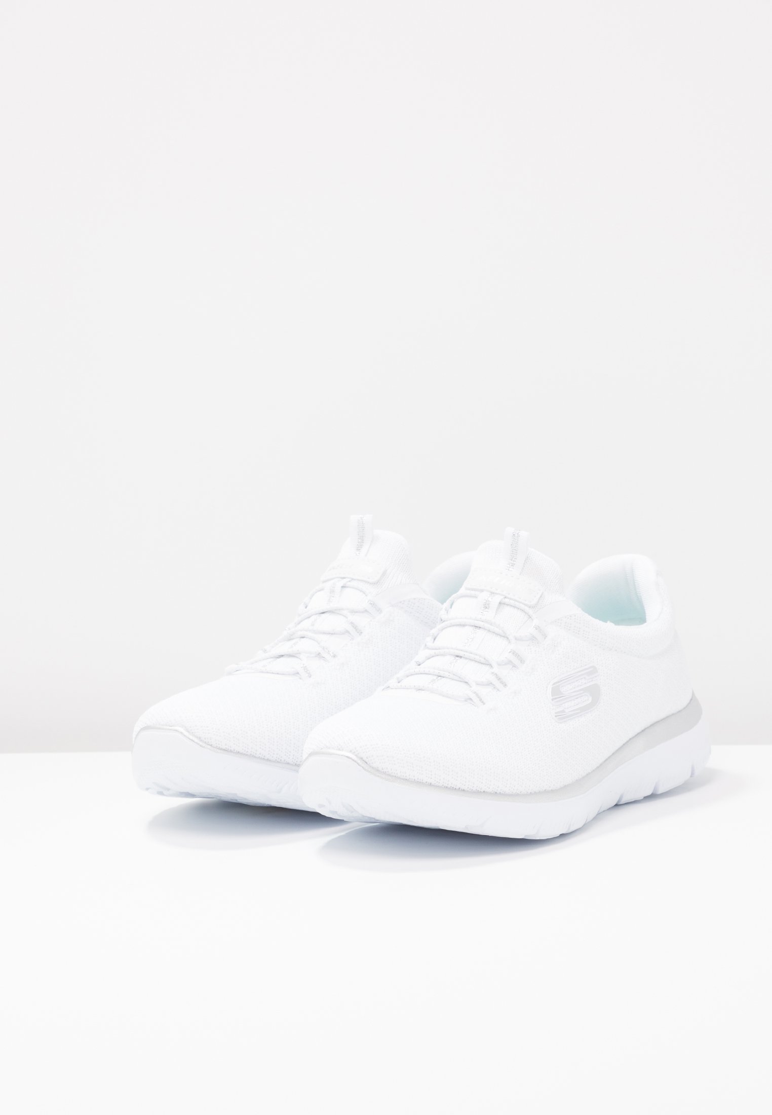 Skechers SUMMITS - Baskets - blanc/argent