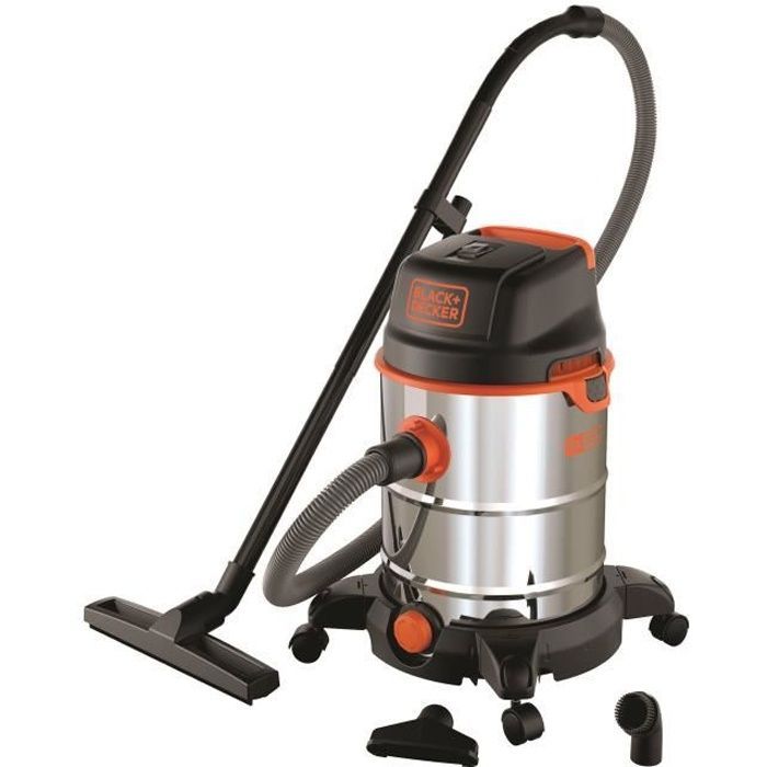 BLACK & DECKER Wet and Dry Vacuum Cleaner - BXVC30XDE - Stainless Steel Tank - 30L (Blower Function)