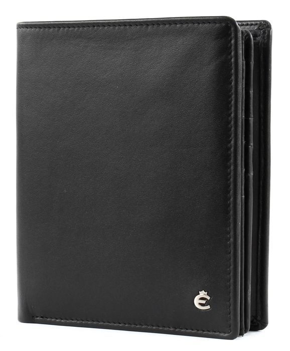 Esquire herenportemonnee van zwart leer - Harry RFID-portemonnee, hoog model L 45647