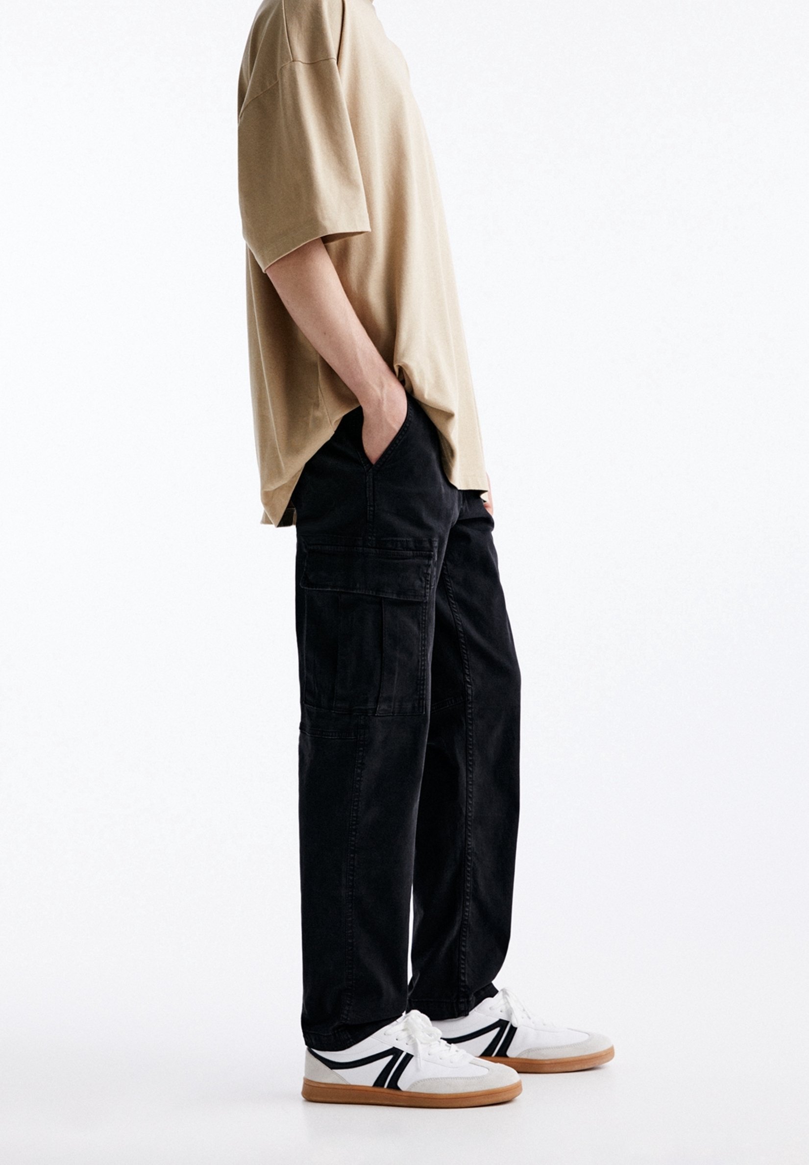 Pantalon cargo PULL&BEAR - noir