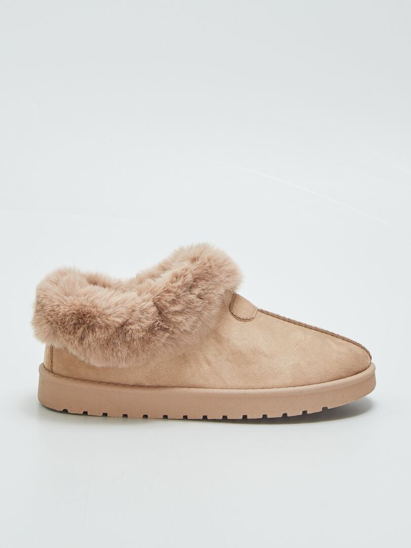 Laarzen met voering van imitatie suède - BEIGE