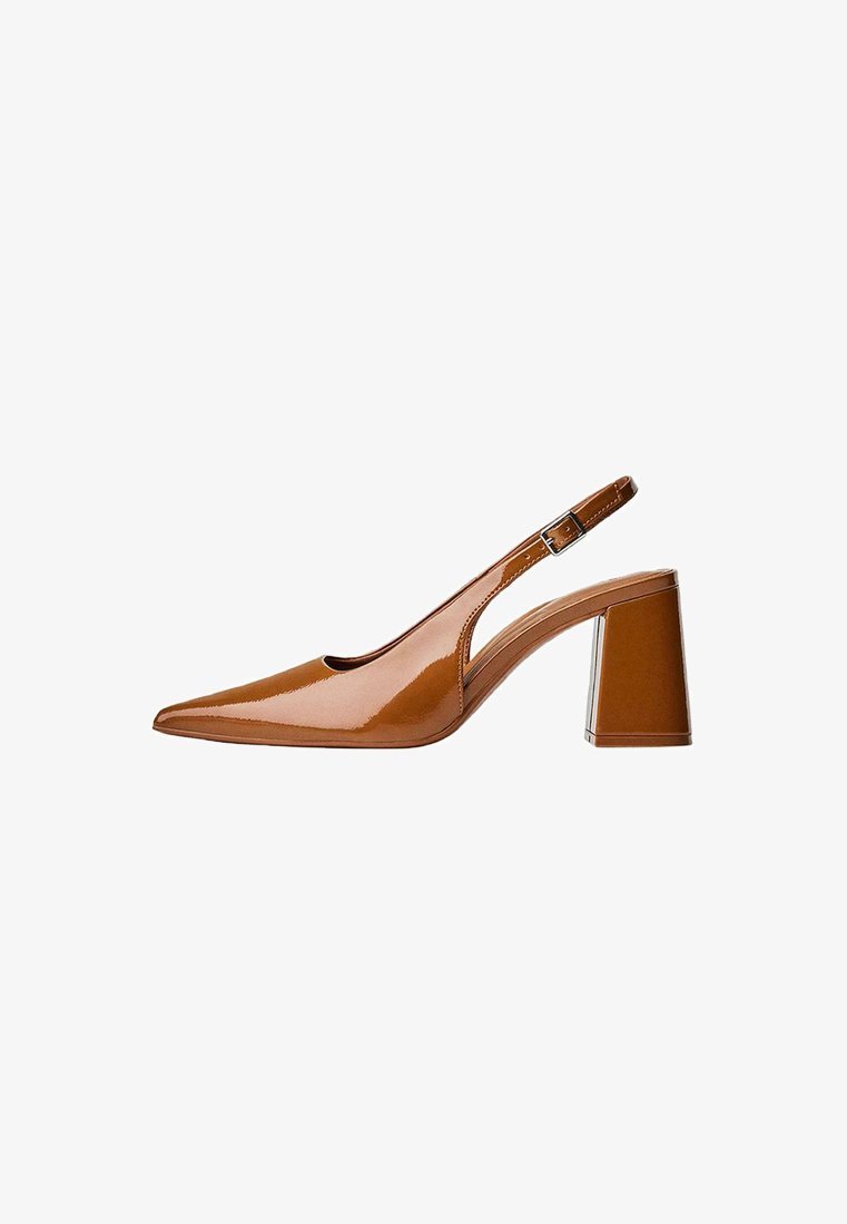 Bershka BLOCK HEEL - Kõrged kontsad - oranžid kirjud
