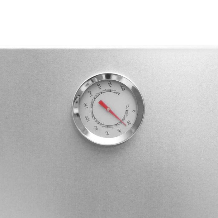 Horno ahumador para barbacoa vidaXL con mesa de acero galvanizado 3187617