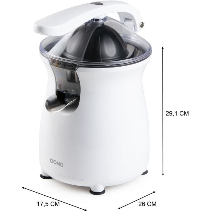 Exprimidor de cítricos de palanca - DOMO - DO9269J - 160 W - 460 ml - Blanco