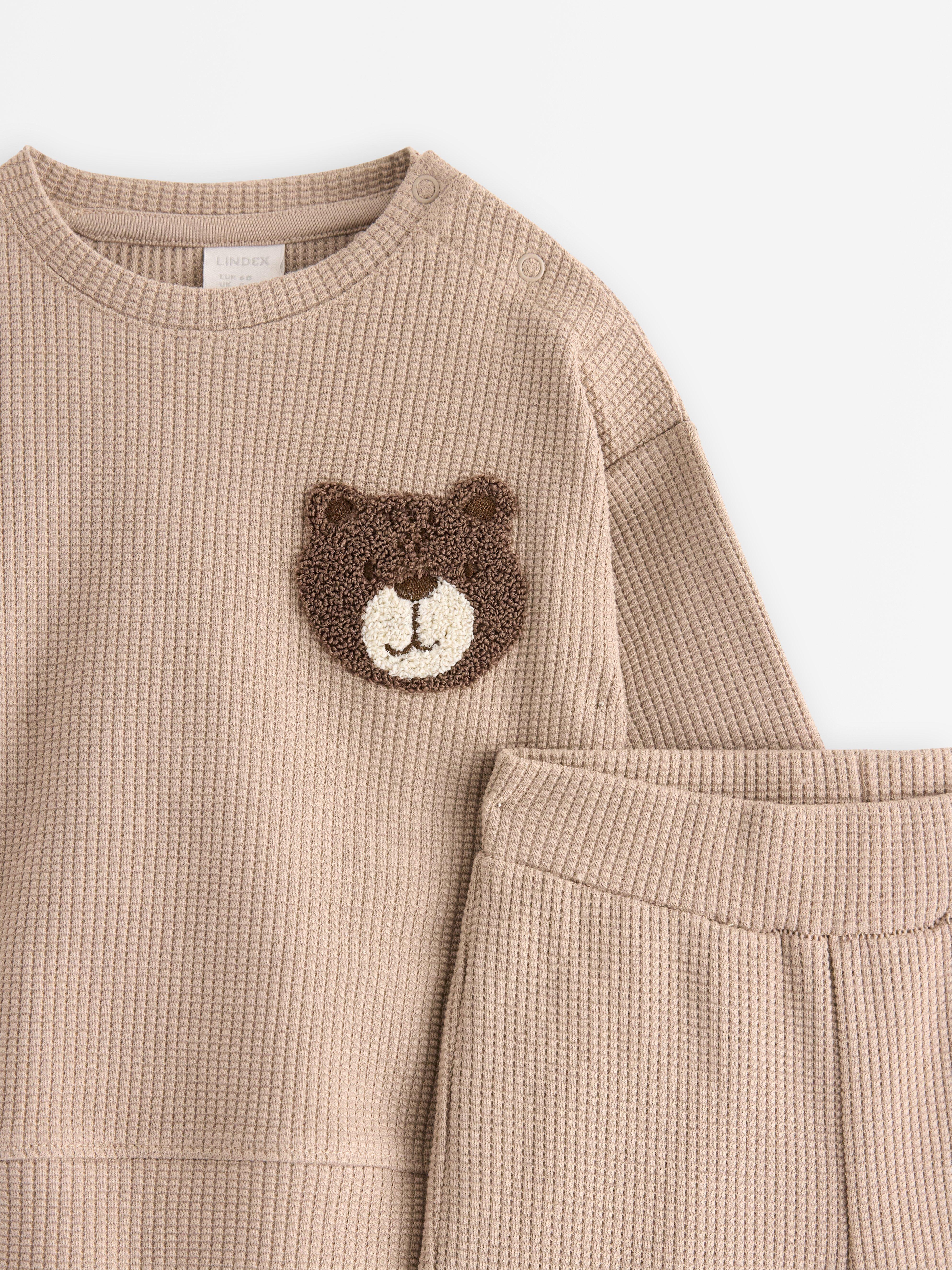 Set - pulover și pantaloni de trening Dusty Beige