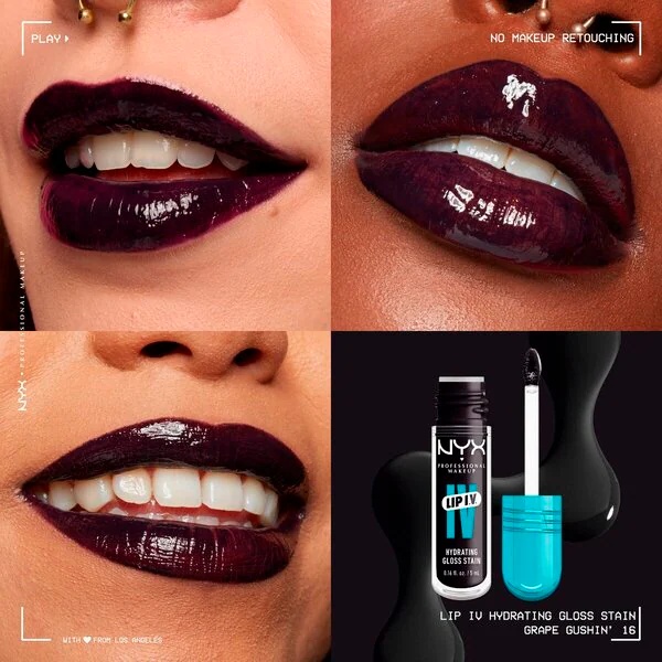 NYX Professional Makeup Lip IV hidratantni sjaj za usne u nijansi 16 Grape Gushin'