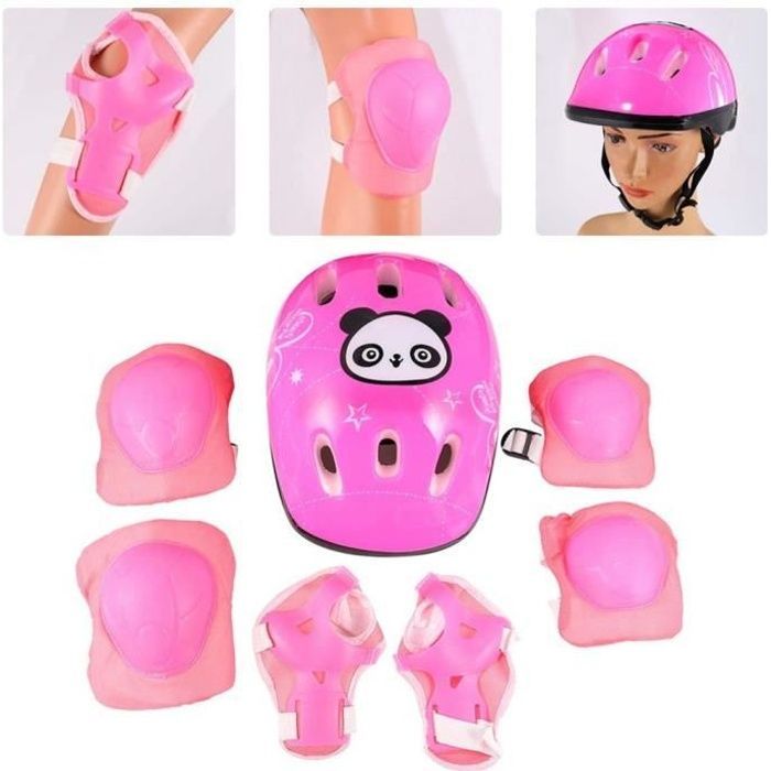 7 pièces / ensemble équipement de protection de patinage ensembles coudières vélo planche à roulettes patinage sur glace rouleau