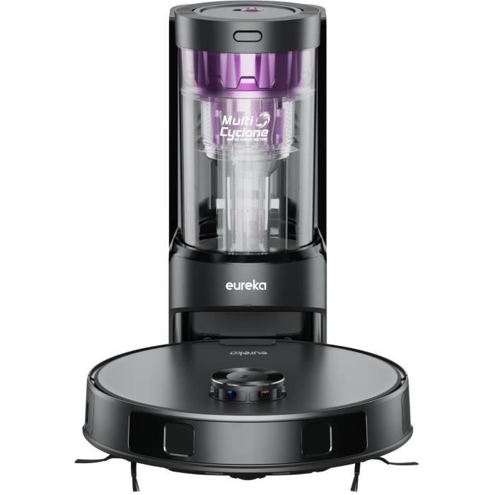 EUREKA E20 Plus - Aspirador robô com estação de esvaziamento automático - 8000 Pa - Antiemaranhamento - Desvio de obstáculos 3D
