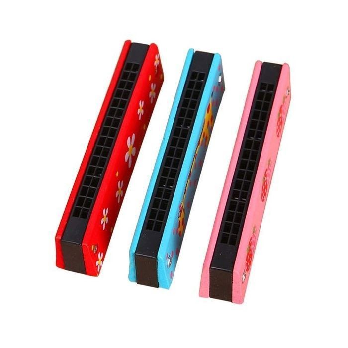 Armónica - EINNENFFER - Infantil - Madera y metal - 13x3x2,5 cm - Color aleatorio