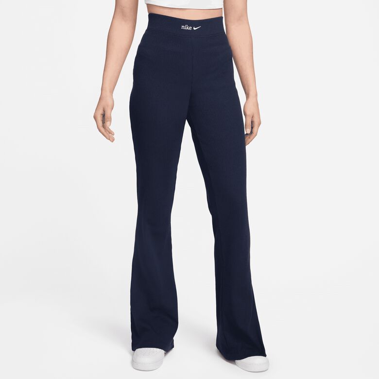 Calça flare canelada da moda esportiva