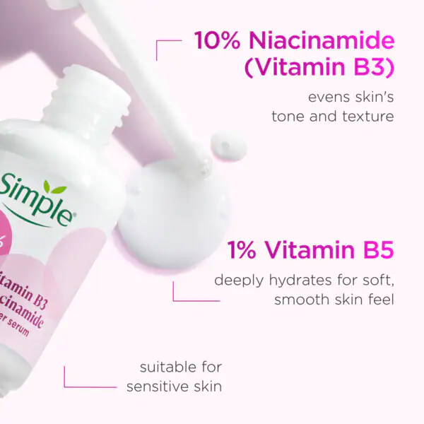 Siero booster Simple al 10% di niacinamide (vitamina B3) 30 ml