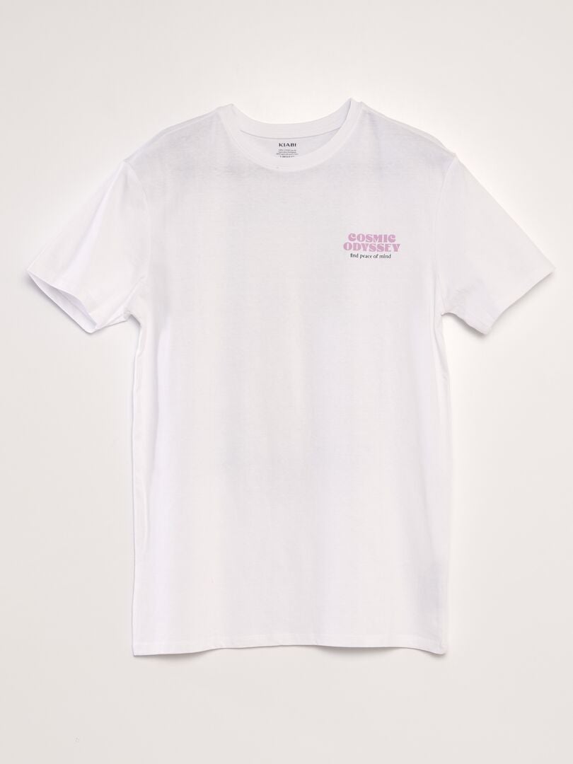 Bedrukt T-shirt - WIT