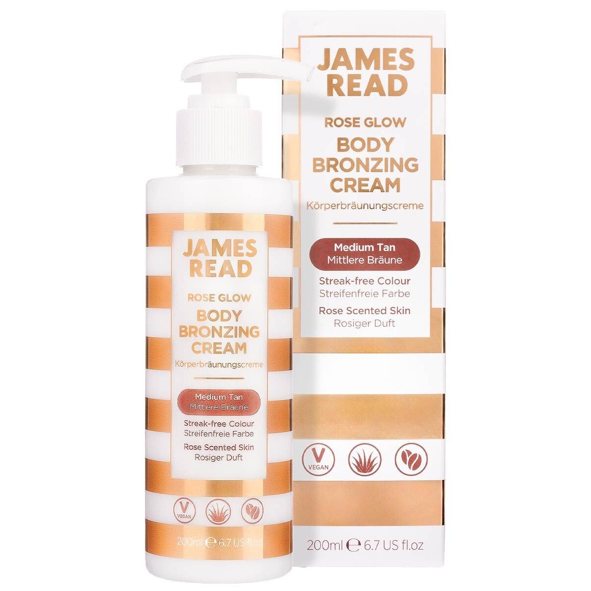 James Read krema za samotamnjenje ROSE GLOW BODY BRONZING CREAM - 200 ml
