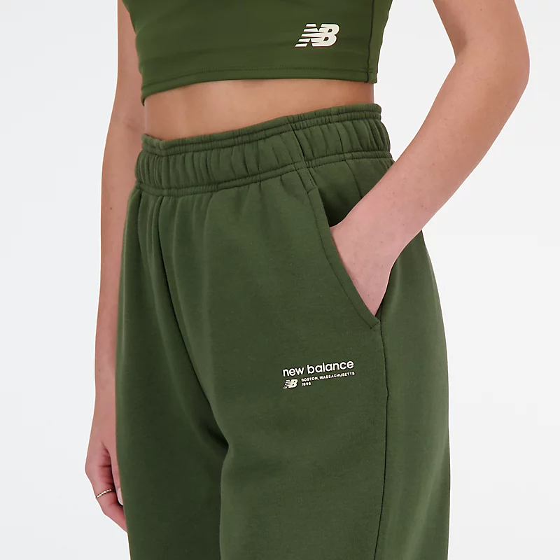 Damskie spodnie dresowe Linear Heritage Harjattu Back Fleece - KOMBU