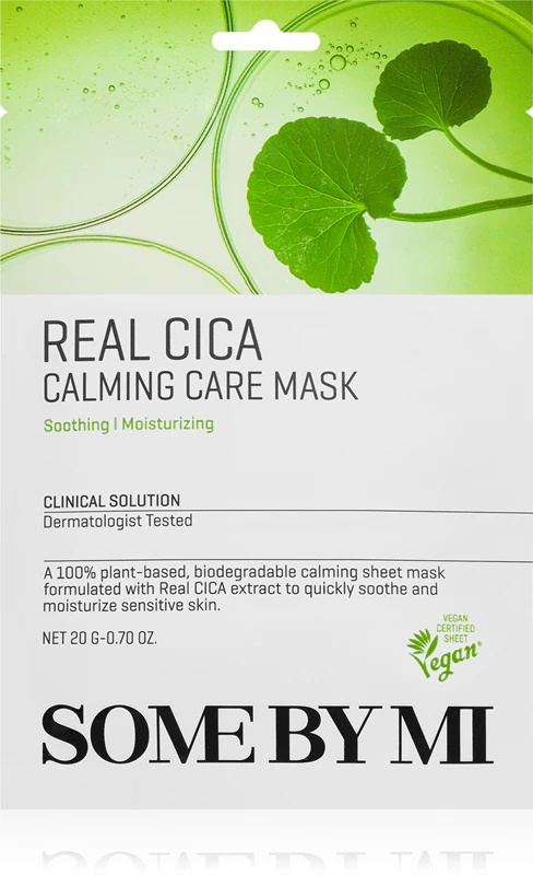 Some By Mi Clinical Solution Cica Calming Care Mask pomirjujoča maska iz platna za občutljivo kožo