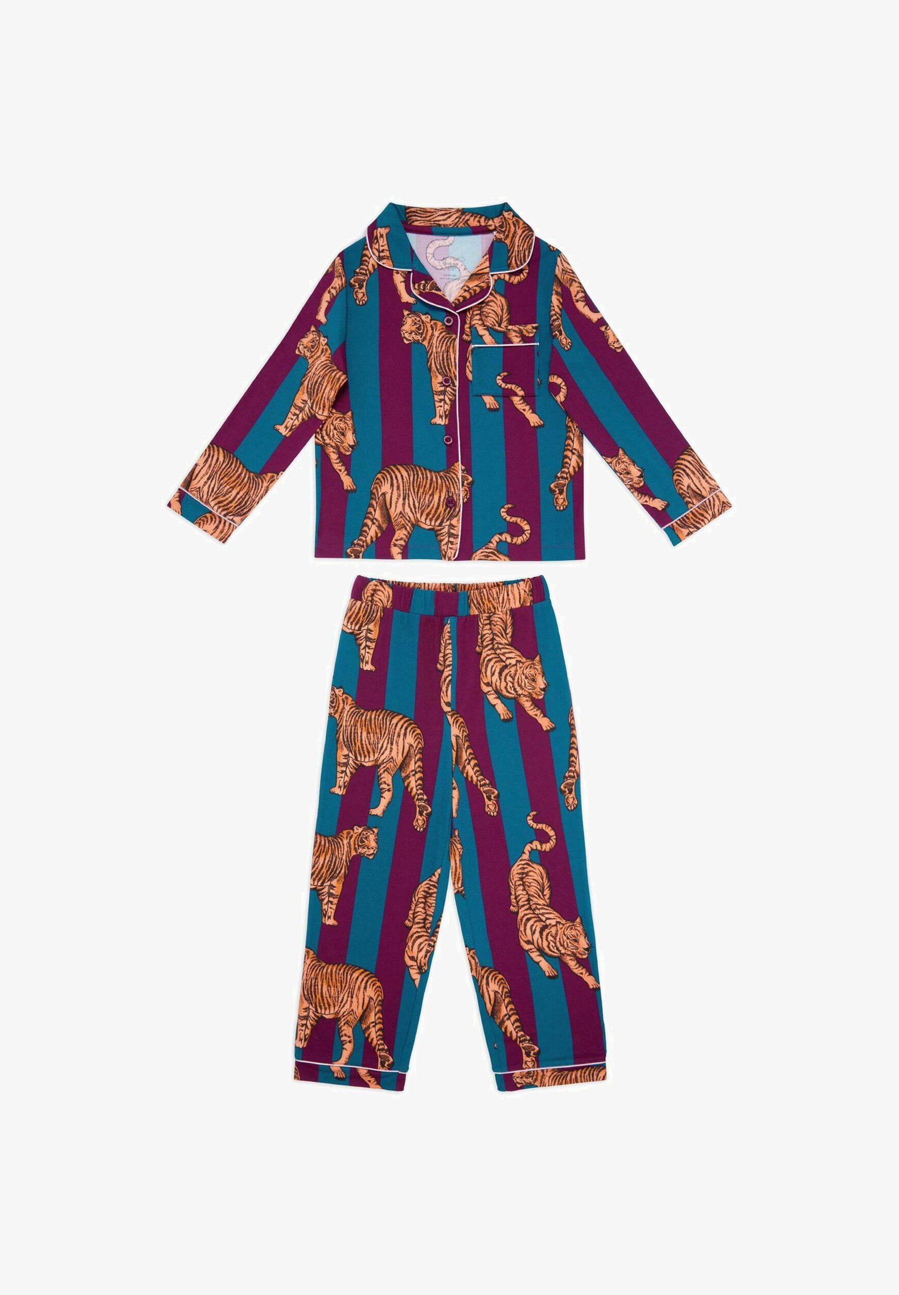 Completo pigiama Chelsea Peers TIGER STRIPE - bordeaux