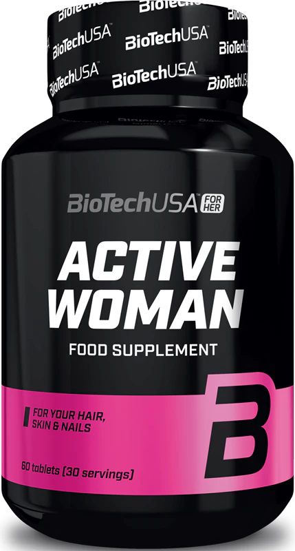 BioTechUSA Active Woman voedingssupplement, een uitgebreid multivitamine met mineralen voor vrouwen