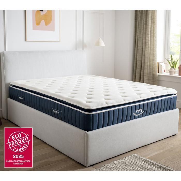 Matelas luxe hybride mémoire de forme 200x200 épais 30cm - Victoria - Morphea