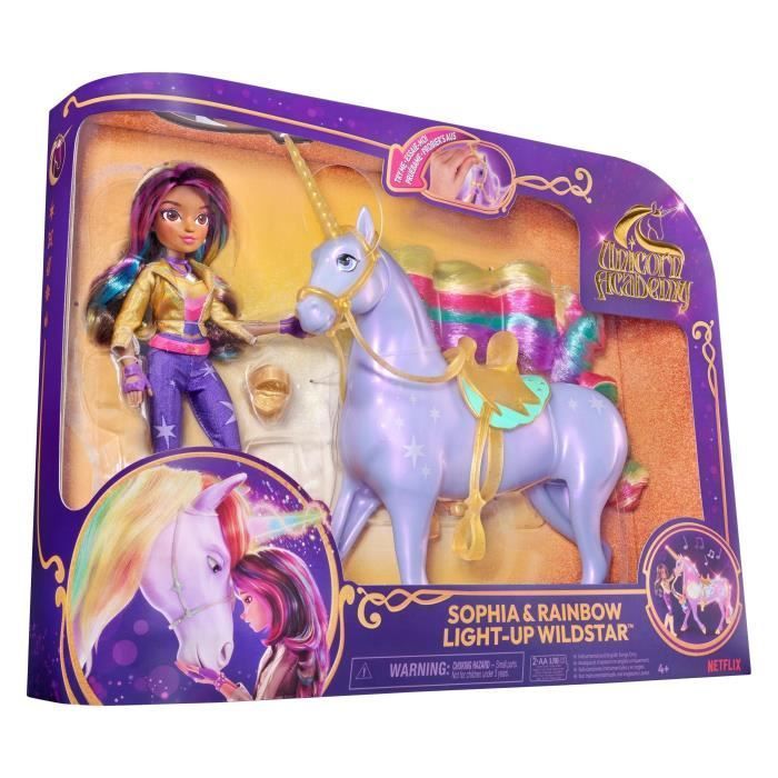 SPIN MASTER FUNCTIONAL UNICORN 28 CM WILDSTAR + 24 CM DOLL Unicorn Academy