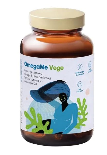 Health Labs Care OmegaMe Vege Kwasy tłuszczowe omega-3 DHA z alg morskich z witaminą D3 Kapsułki
