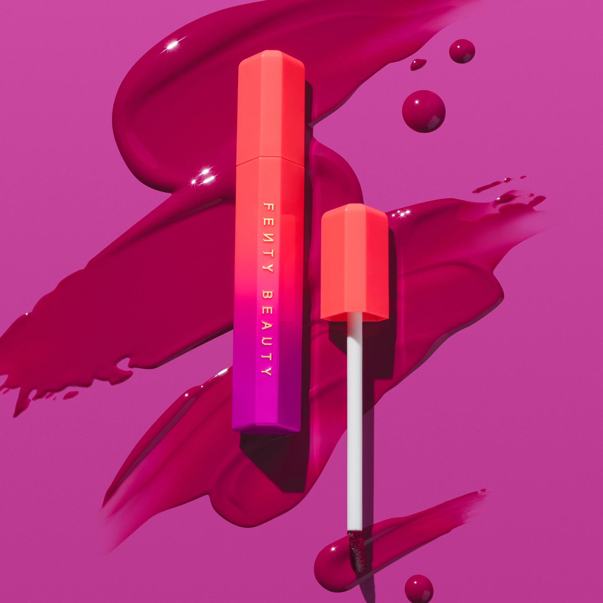 Ruj hidratant de buze Poutsicle, ediție limitată, Fuchsia Wife - Fenty Beauty