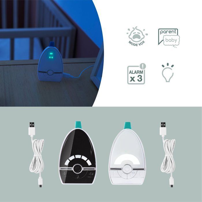 Babyphone - BABYMOOV - Portée 1000 m - Audio Expert Care - Faible émission d'ondes - Détecteur de mouvement & Talkie-Walkie