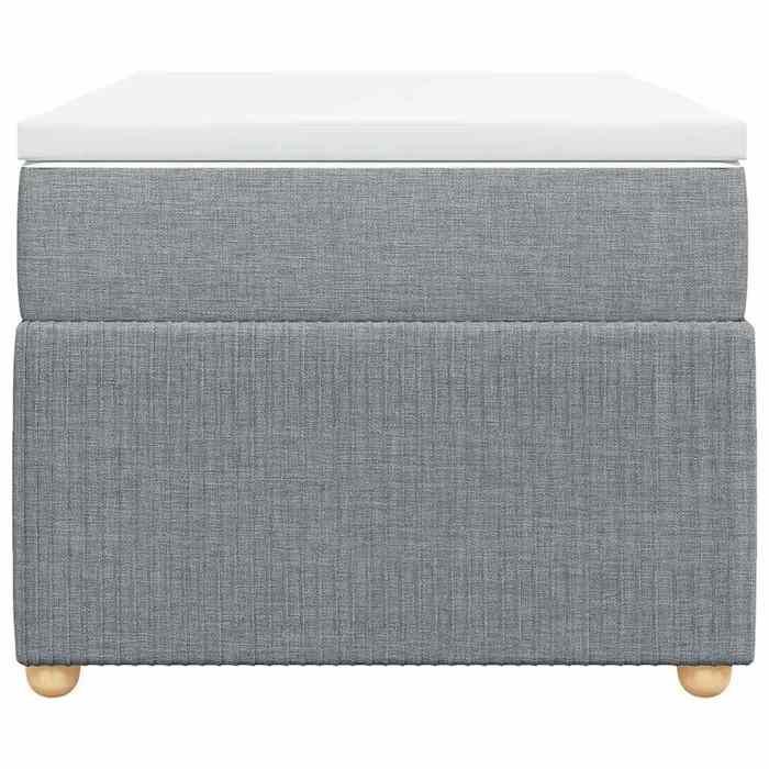 Bed frame with mattress - Maison Exclusive - 90x200 cm - Light grey - Maximum relaxation