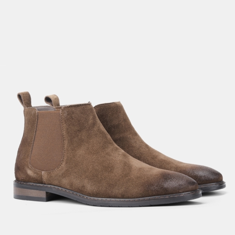 Stivali da uomo 39~46, alla moda, comodi, 2021, marca, stivali Chelsea in vera pelle KD463