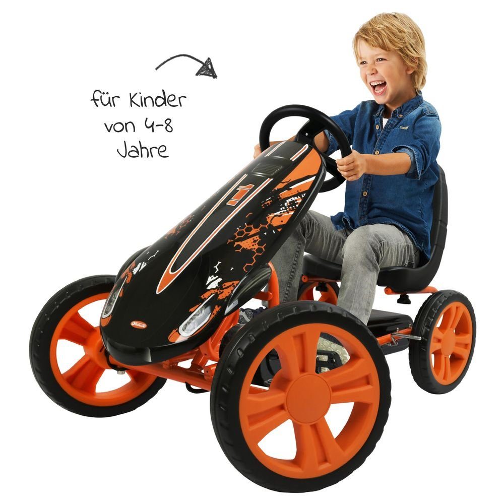 Hauck Speedster trampbil - Orange, trampbil och trampbil med justerbart skålat säte (4-8 år)