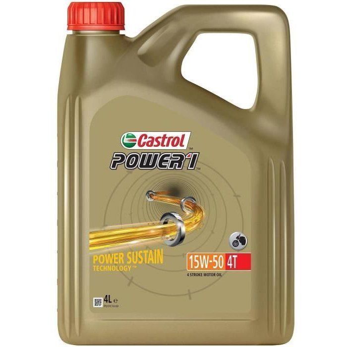 Aceite de motor - CASTROL Power 1 4T 15W-50 - 4L - 15W50