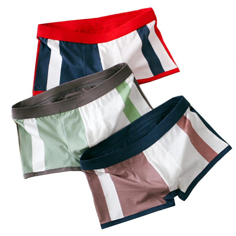 Confezione da 3 boxer da uomo in cotone di lusso, boxer da uomo per ragazzi, mutande per la famiglia, pantaloncini intimi traspiranti per uomo