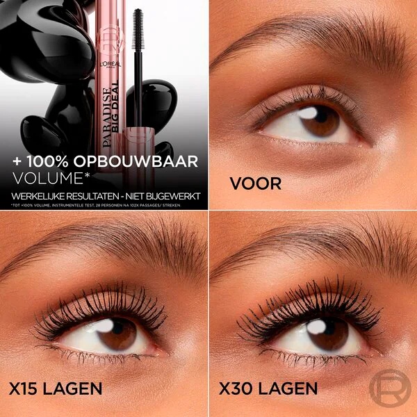 L'Oréal Paris Paradise Big Deal crna vodootporna maskara<br>9,9ml