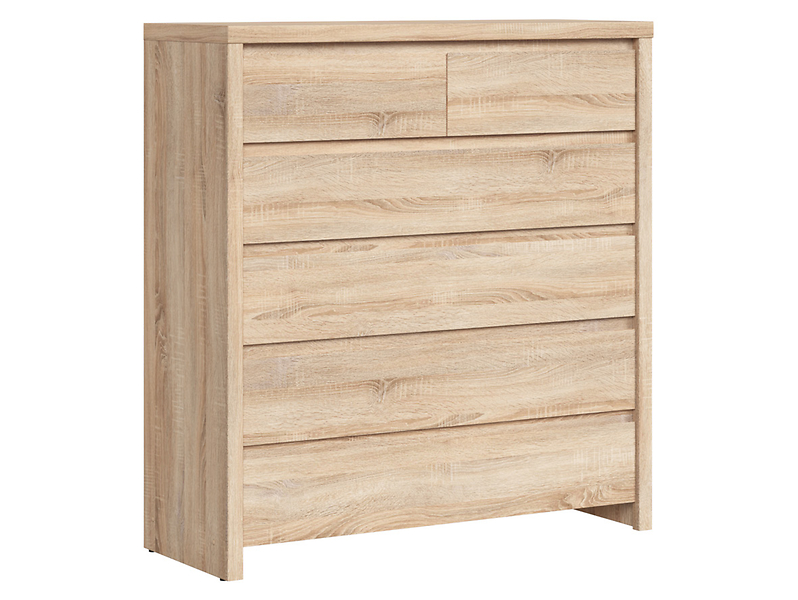 Komoda Kaspian 105 cm z 6 szufladami dąb sonoma