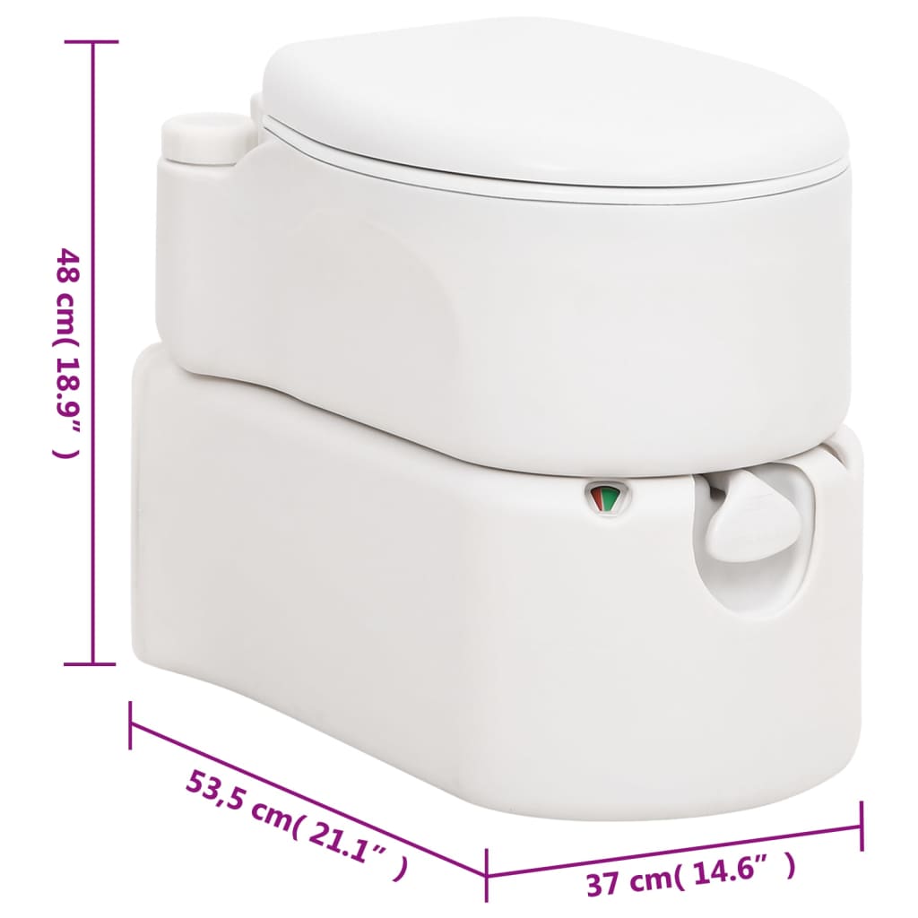  Toilettes de camping intégrées Vidaxl 24+17 L