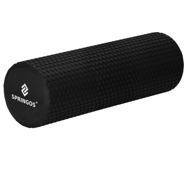 Wałek piankowy do masażu i ćwiczeń 45x15 cm roller, czarny
