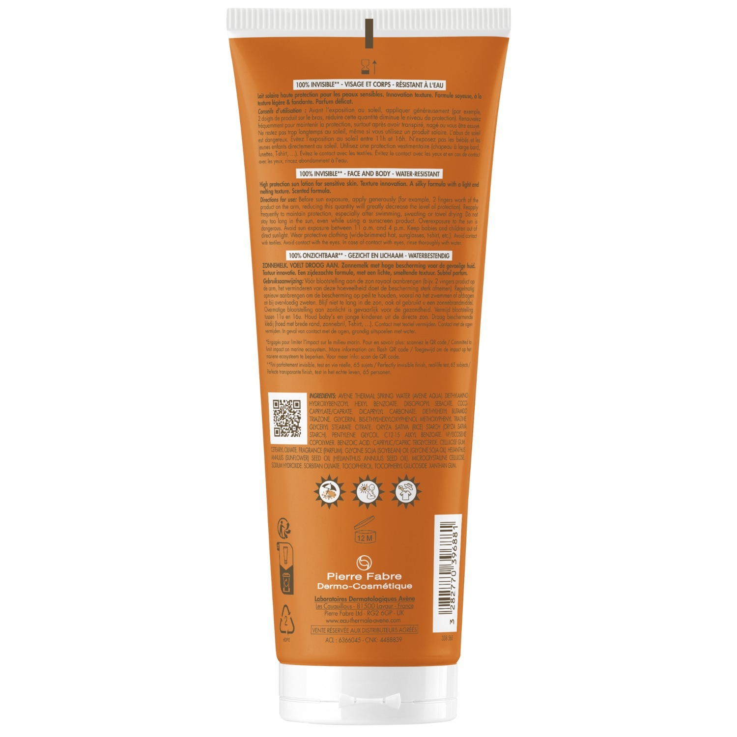 Avène Sunscreen Solaire kūno losjonas SPF50 – 100 ml