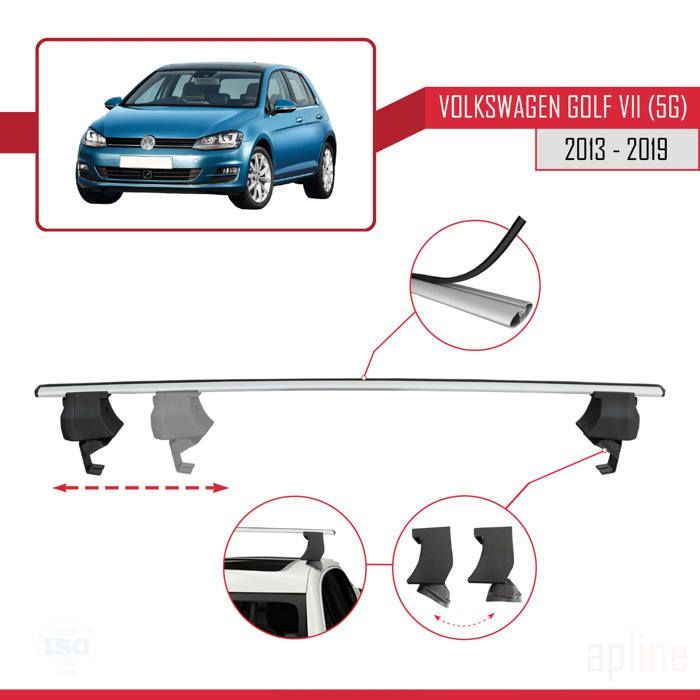 Barras de techo - ALLINE - Modelo ACE-4 - Aluminio - Gris - 2 barras para Volkswagen Golf 7