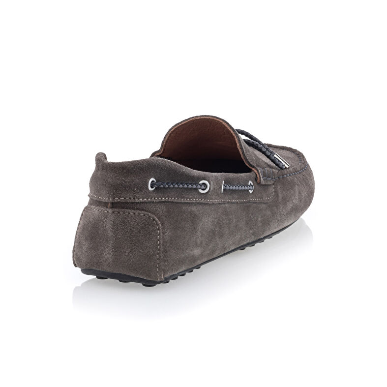 Grå loafers/båtskor för män