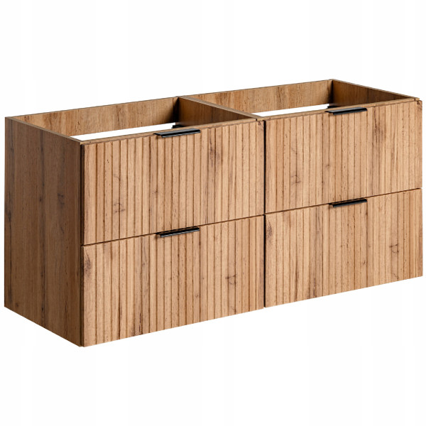 Zestaw 2 szafek pod umywalkę 120 cm z szufladami ADEL OAK