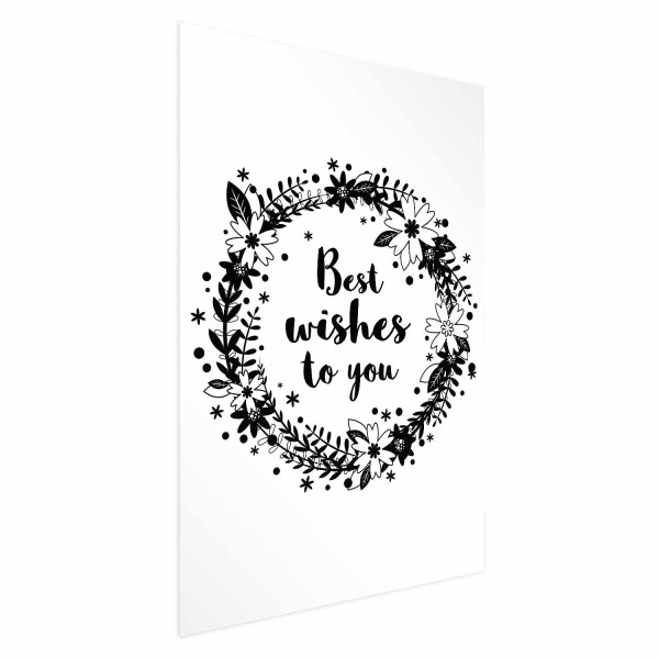 Plakat Best wishes 21x30 cm