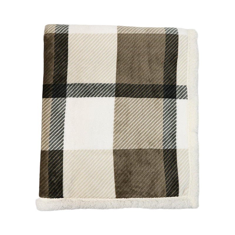 Hem Sherpafilt 130x160 cm rutig beige
