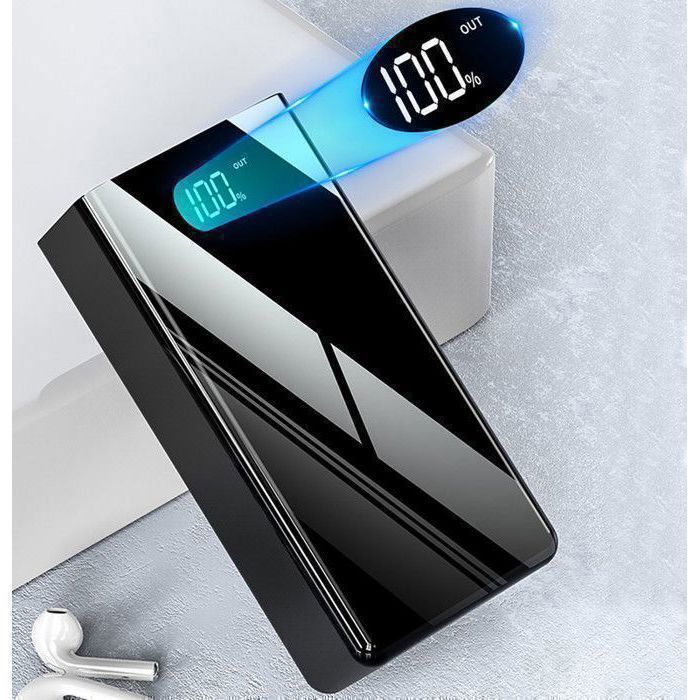HAZEALDEMI® 50000mAh Batterie Externe,Power Bank,4 Sorties/3 Entrées et LCD Ecran/LED Lampe pour Smartphone