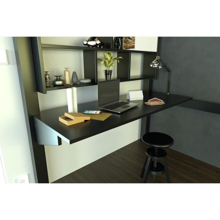 ABC MEUBLES Straight Desk - Black - Dimensions: W90 x D90 x H74 cm