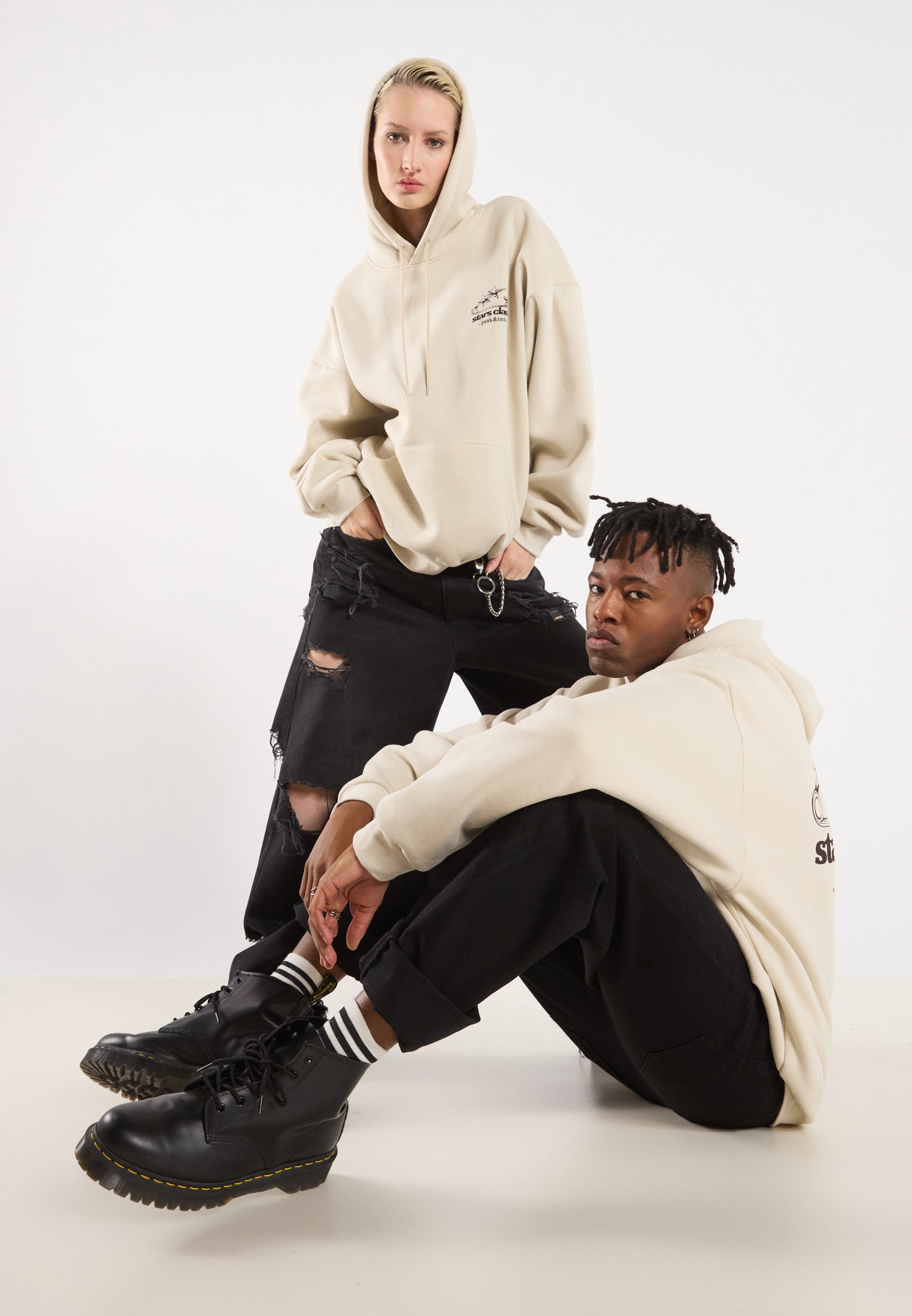 YOURTURN UNISEX - Hoodie - havermout