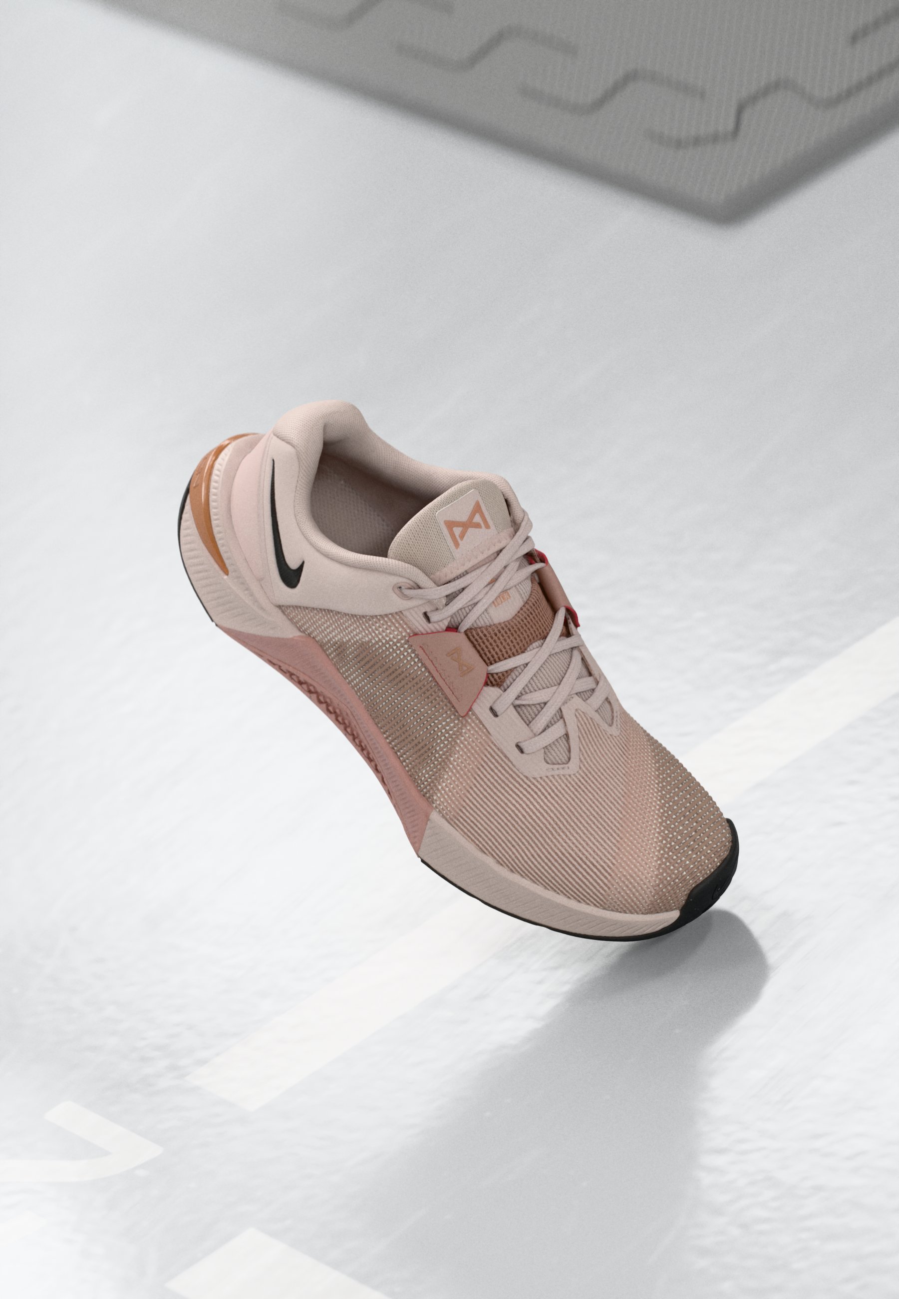 Nike Performance METCON 10 - Trainingsschoen - zandrood, deeltjesroze, metallic zilver, zwart