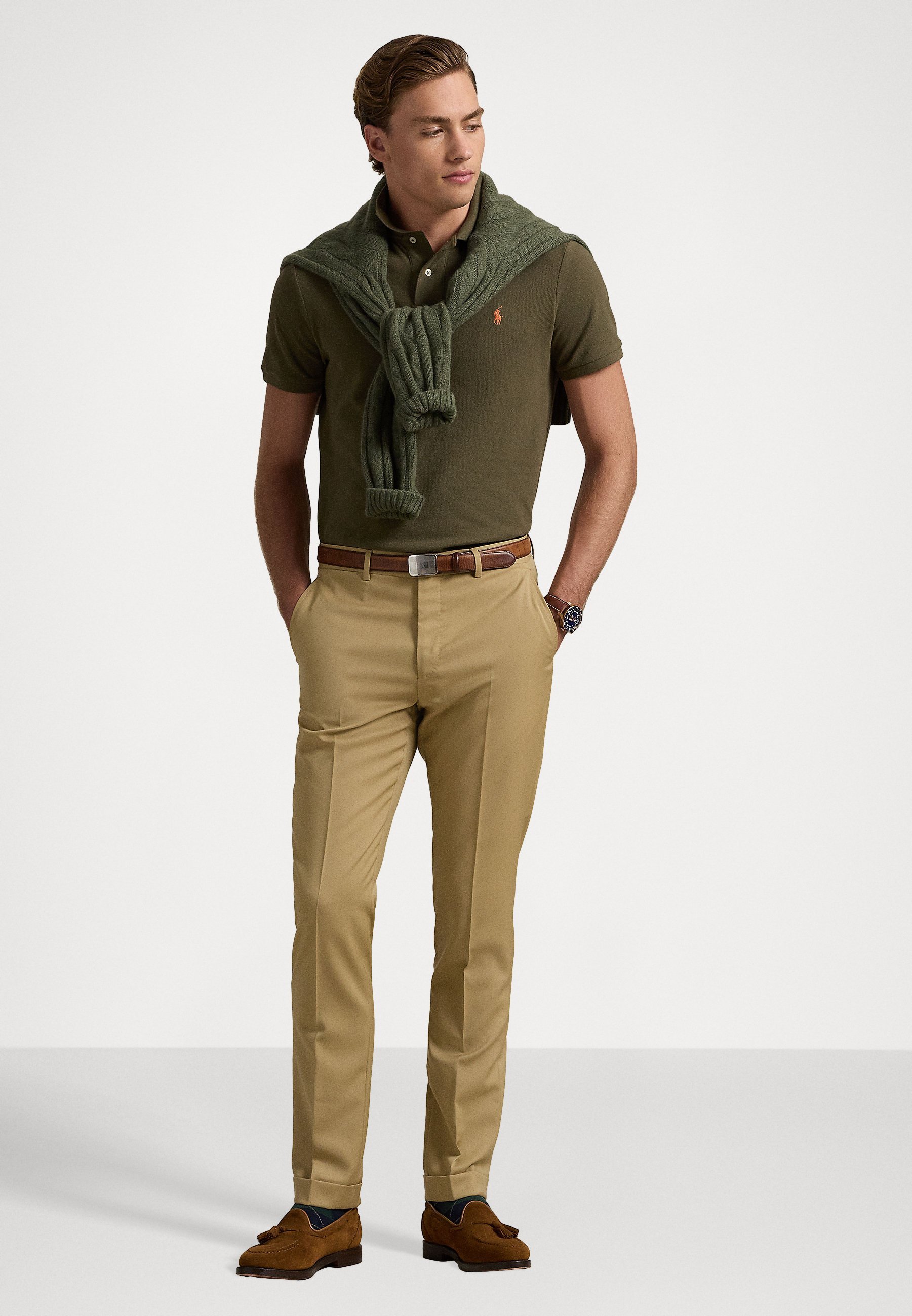 Polo Ralph Lauren THE ICONIC MESH POLO SHIRT - Koszulka polo - canopy olive