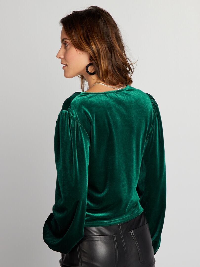 Camiseta de terciopelo - VERDE