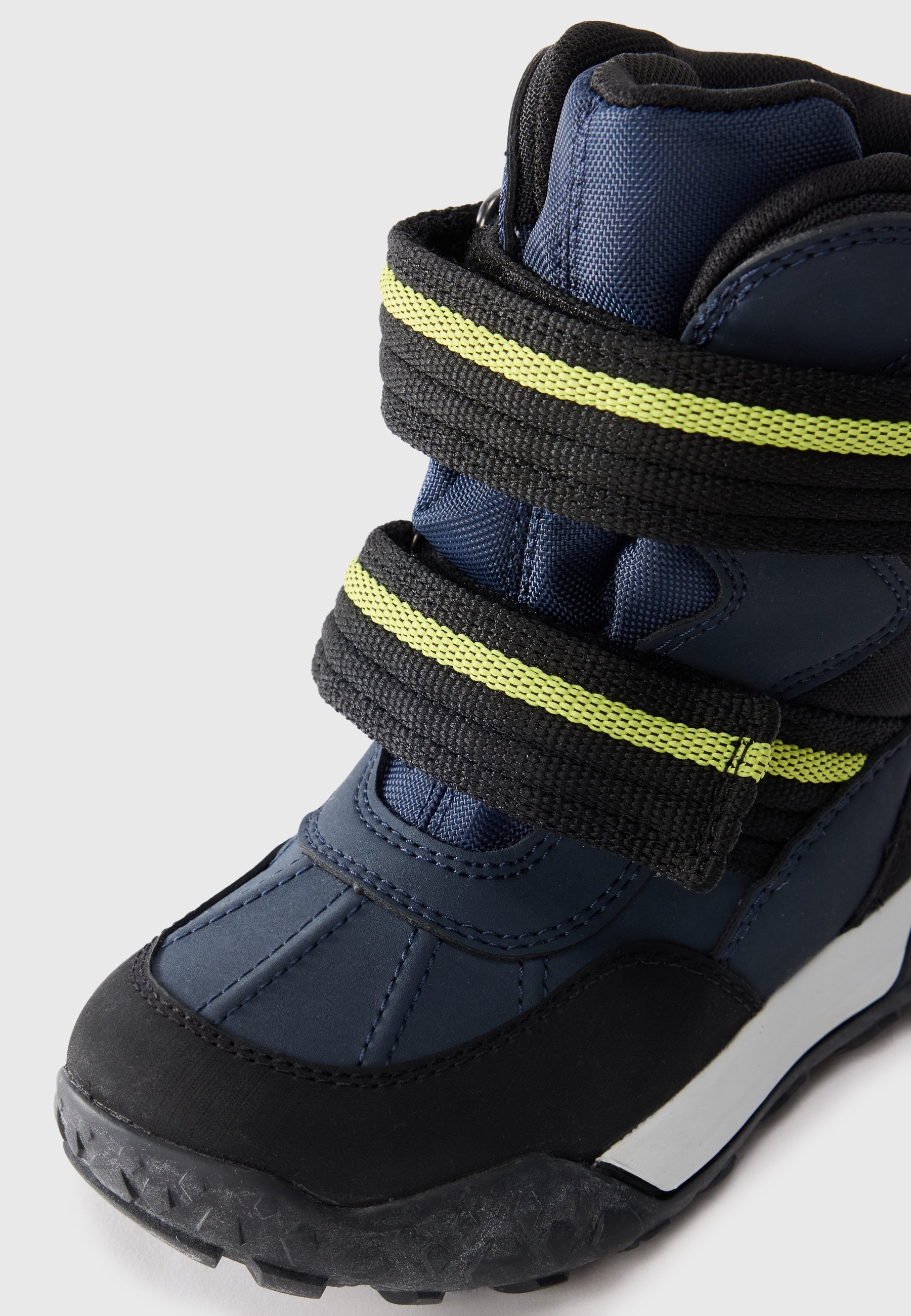 Geox TREKKYUP - Stivali invernali - blu navy/verde lime
